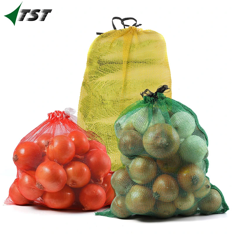 Plastic PP Woven Bag Vegetable Fruit Protection Onion Mesh Packaging Mesh Bag