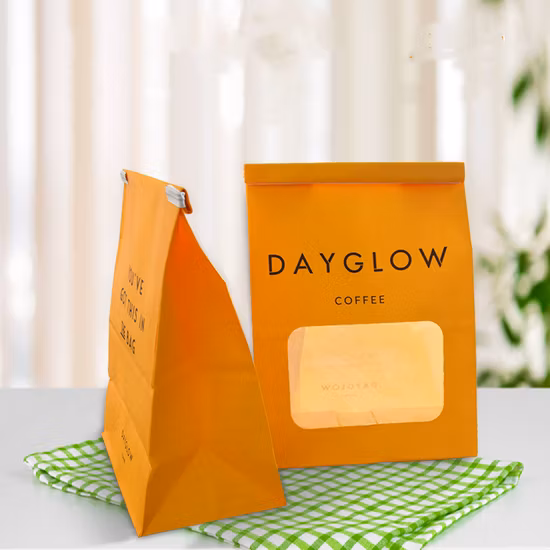 Logo stampato personalizzato Marrone Panetteria Biscotti Ciambella Toast Bag Food Grade Kraft Pane Imballaggio Sacchetto di carta sandwich con finestra trasparente